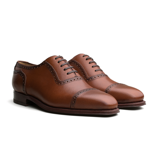 Enzo Bonafe - Style 3966 Adelaide Oxford - Walnut Arlington Grain