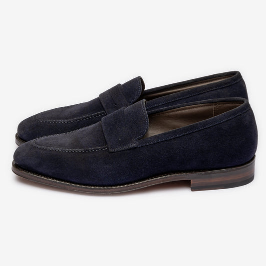 Bridlen Punch Line Loafer in Ink Blue, Zilo Last, view 2