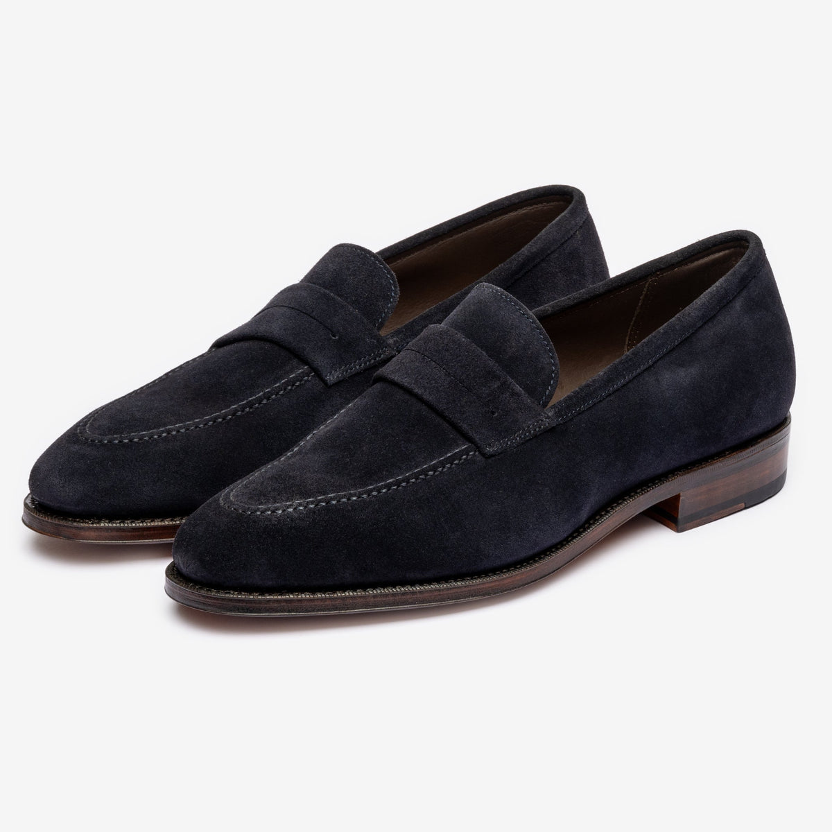 Bridlen Punch Line Loafer in Ink Blue, Zilo Last, view 3