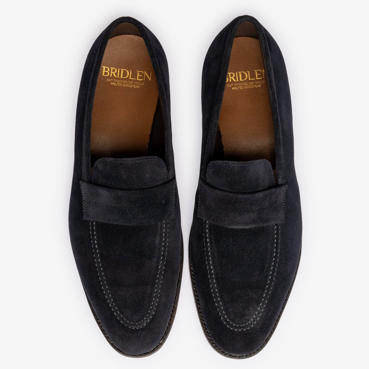 Bridlen Punch Line Loafer in Ink Blue, Zilo Last, view 5