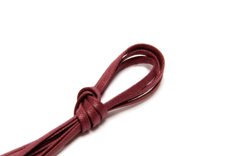 75cm Flat Waxed Dress Shoe Laces - Burgundy - The Shoe Snob