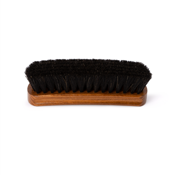 6 Inch 100% Horsehair Shine Brush - Black - The Shoe Snob