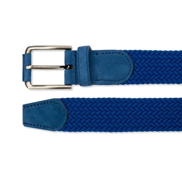 Braided Belt - Royal Blue Suede - The Shoe Snob