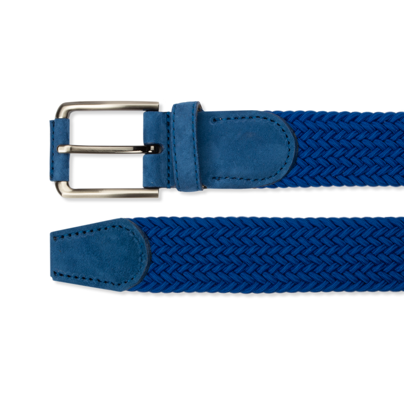 Braided Belt - Royal Blue Suede - The Shoe Snob
