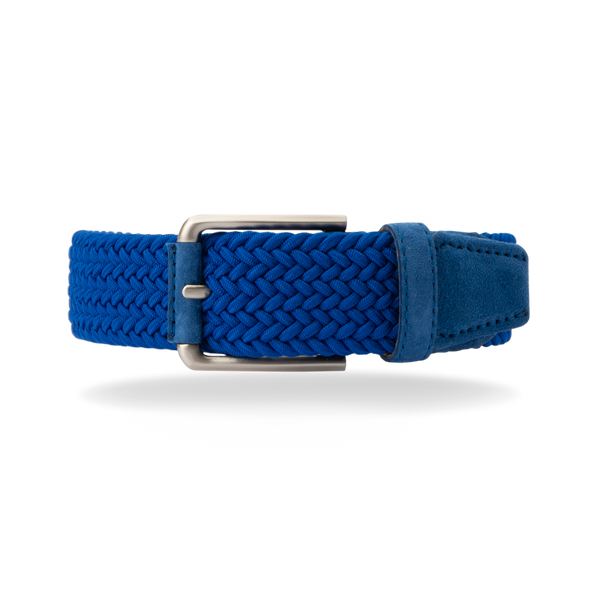Braided Belt - Royal Blue Suede - The Shoe Snob