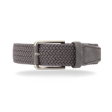 Braided Belt - Grey/Grey Suede - The Shoe Snob