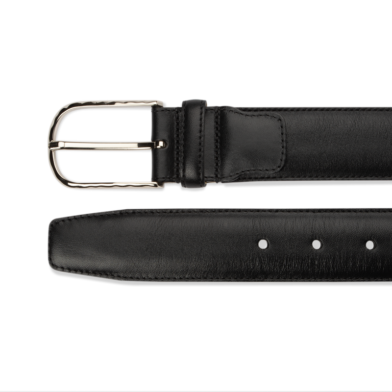 Leather Belt - Black Calf - The Shoe Snob