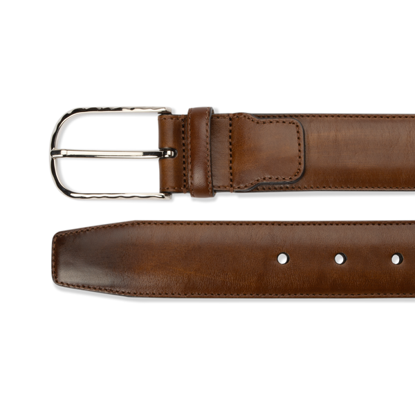 Leather Belt -Caramel Brown Calf - The Shoe Snob