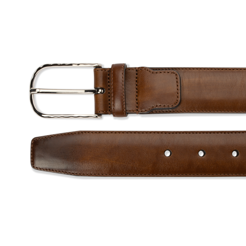 Leather Belt -Caramel Brown Calf - The Shoe Snob