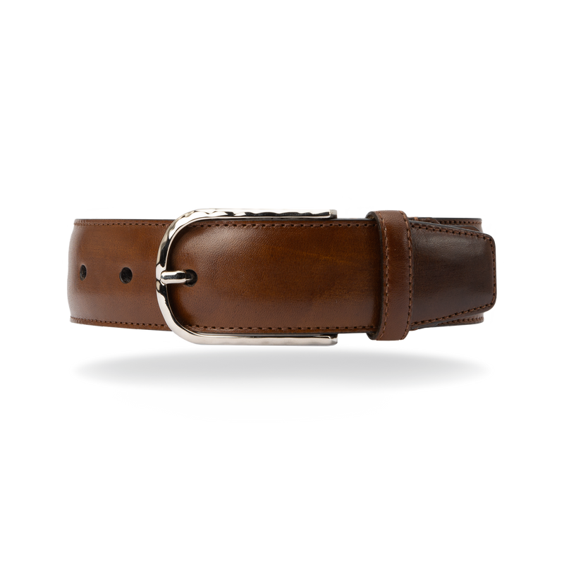 Leather Belt -Caramel Brown Calf - The Shoe Snob