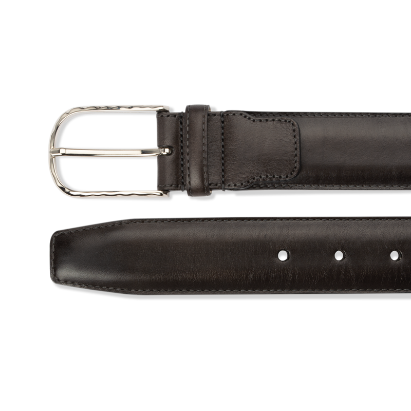 Leather Belt - Dark Grey Calf - The Shoe Snob