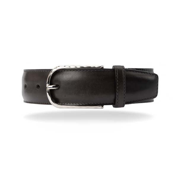 Leather Belt - Dark Grey Calf - The Shoe Snob