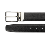 Leather Belt Reversible - Black Grain Calf/Brown Grain Calf - The Shoe Snob