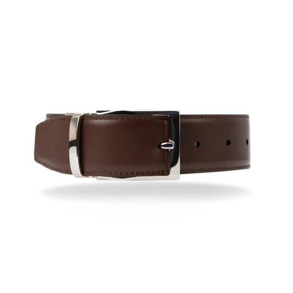 Leather Belt Reversible - Black Calf/Brown Calf - The Shoe Snob
