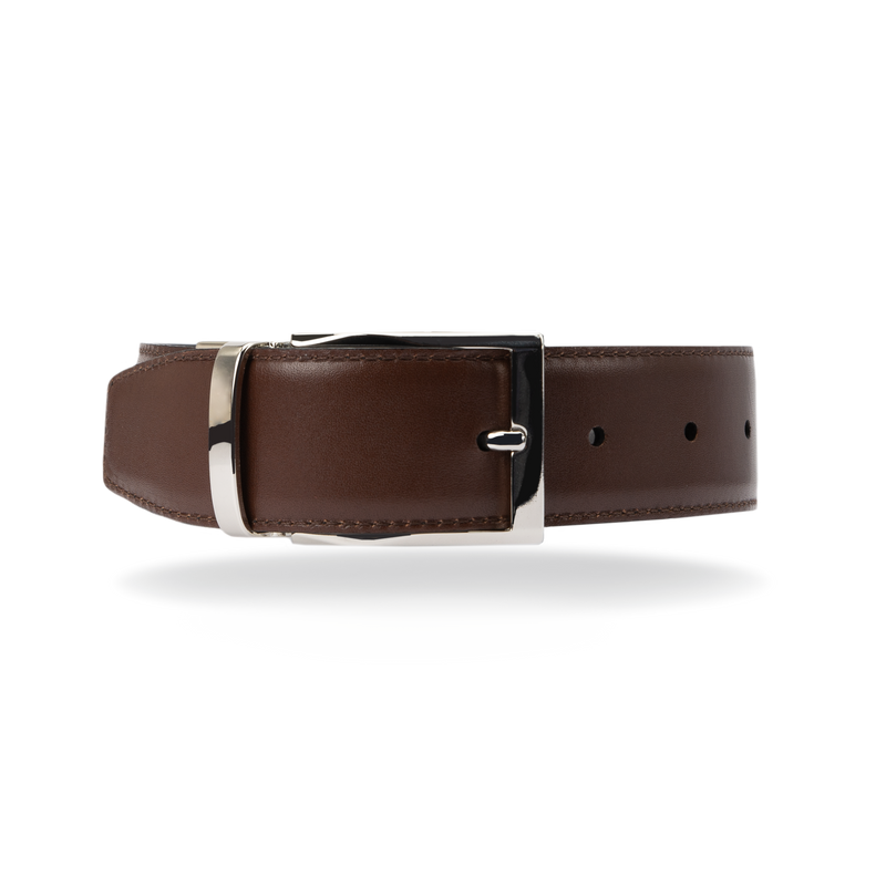 Leather Belt Reversible - Black Calf/Brown Calf - The Shoe Snob
