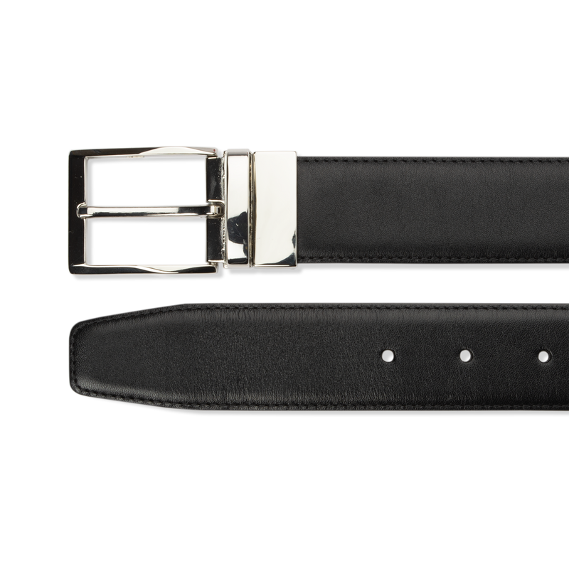 Leather Belt Reversible - Black Calf/Brown Calf - The Shoe Snob