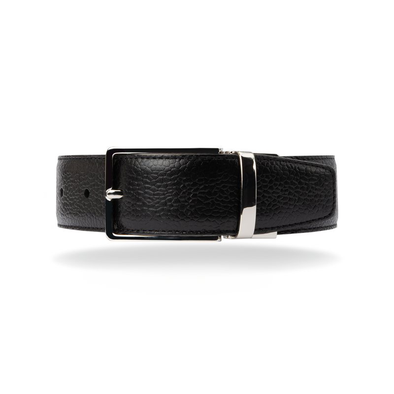 Leather Belt Reversible - Black Grain Calf/Brown Grain Calf - The Shoe Snob