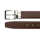 Leather Belt Reversible - Black Calf/Brown Calf - The Shoe Snob