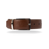 Leather Belt Reversible - Black Grain Calf/Brown Grain Calf - The Shoe Snob