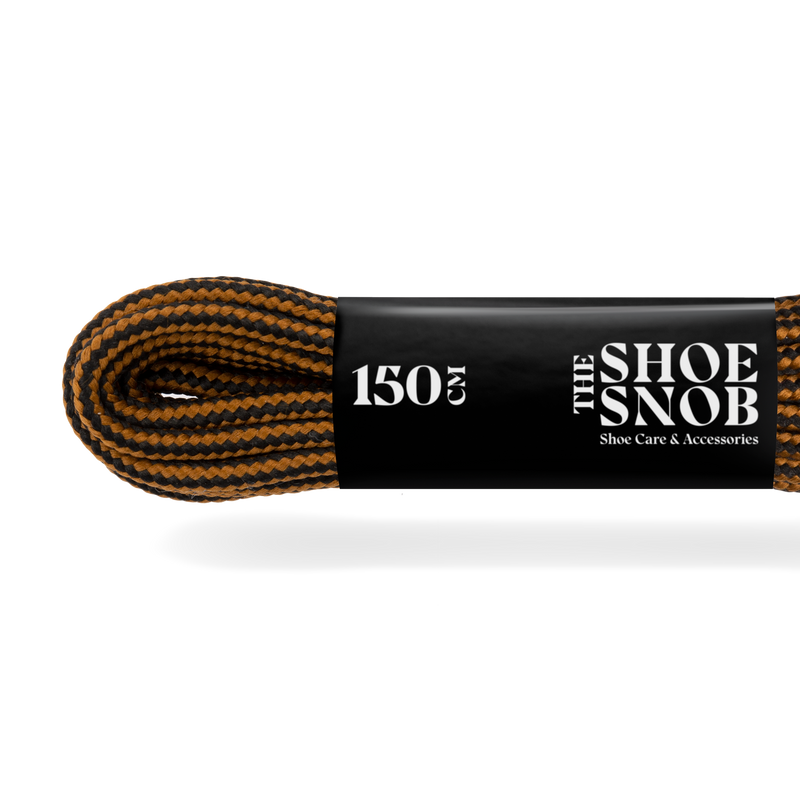 3 Pairs - 150cm Round Boot Laces - Brown/Black - The Shoe Snob