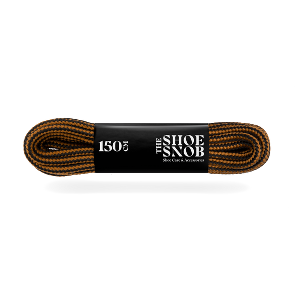 3 Pairs - 150cm Round Boot Laces - Brown/Black - The Shoe Snob