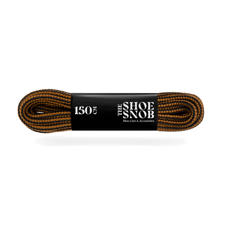 150cm Round Boot Laces Brown Black The Shoe Snob