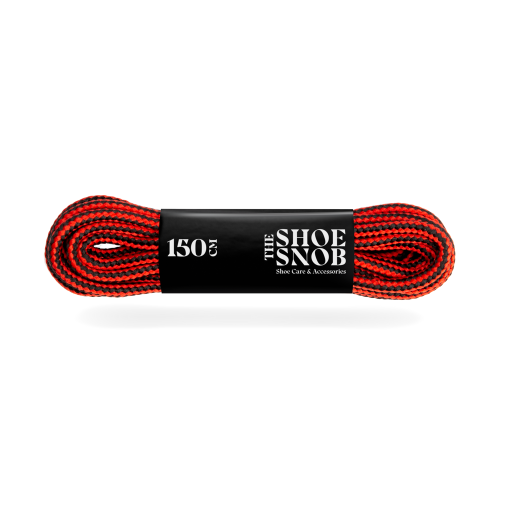 150cm Round Boot Laces Red Black The Shoe Snob