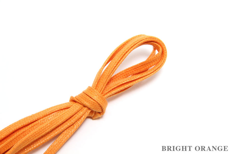 75cm Flat Waxed Dress Shoe Laces - Bright Orange - The Shoe Snob