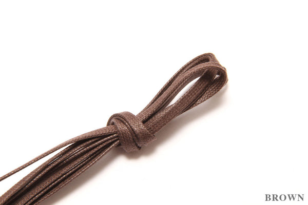 75cm Flat Waxed Dress Shoe Laces - Medium Brown - The Shoe Snob