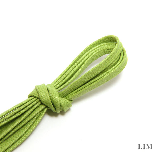 75cm Flat Waxed Dress Shoe Laces Lime Green