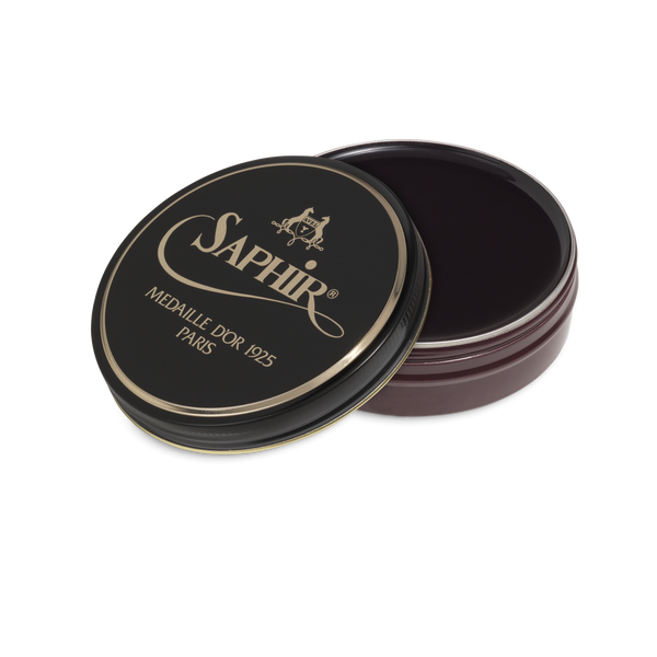 08 Burgundy - Saphir Medaille D'or Pate-De-Luxe Beeswax Shoe Polish 100ml - The Shoe Snob