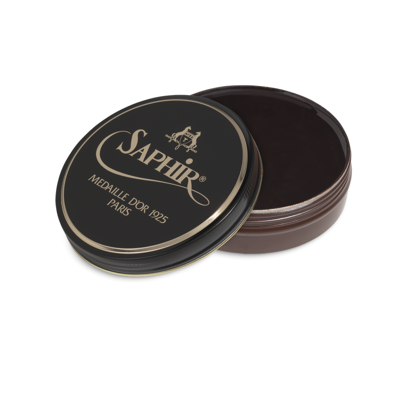 34 Tobacco - Saphir Medaille D'or Pate-De-Luxe Beeswax Shoe Polish 100ml - The Shoe Snob Store