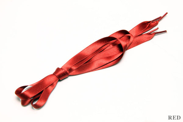 Ribbon Shoelaces - Red - The Shoe Snob